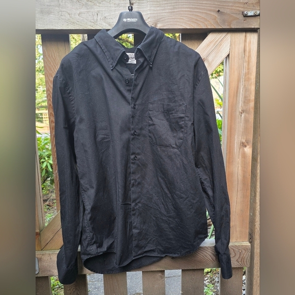 Naked And Famous Long Sleeve,  Button Down Black Cotton Shirt XL - Picture 7 of 9